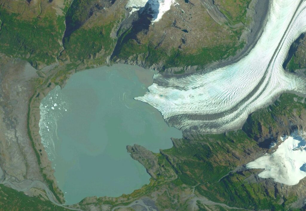 Colony Glacier - DigitalGlobe, Google