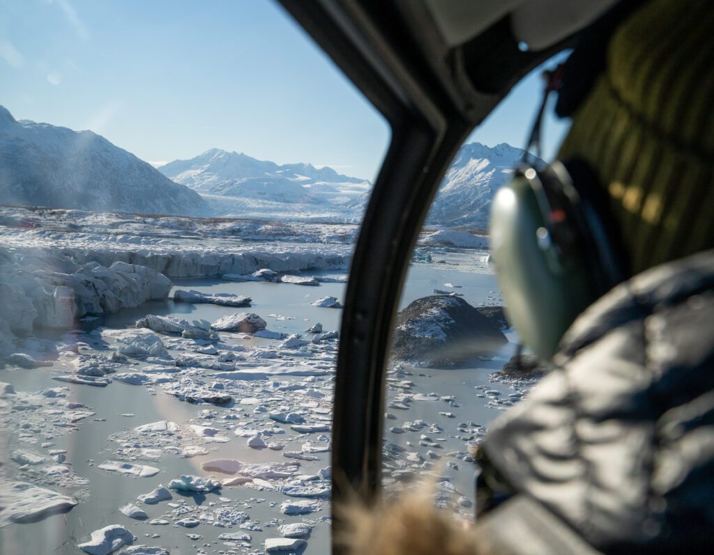 Flying Over Knik Glacier - HeliAlaska