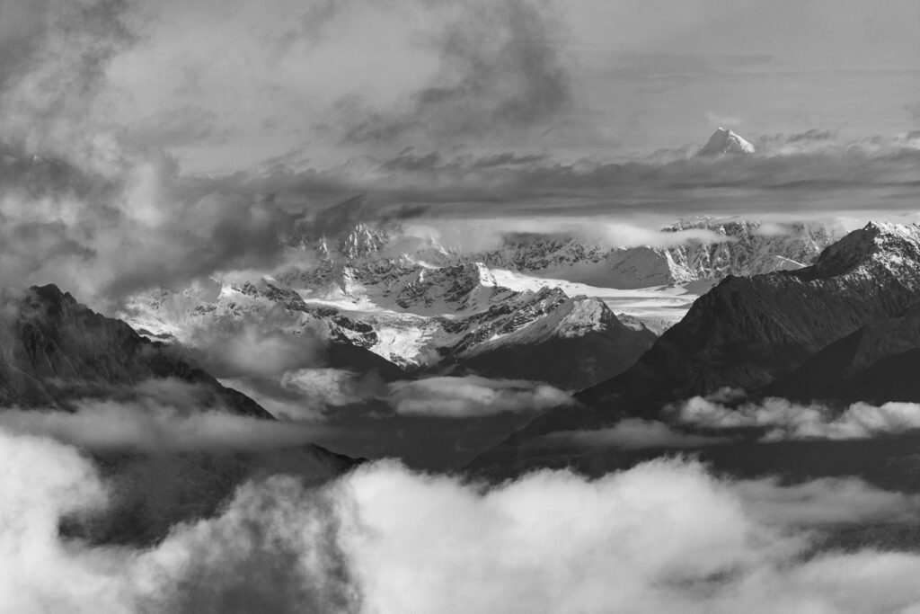 Black and White Landscape - Heli Alaska