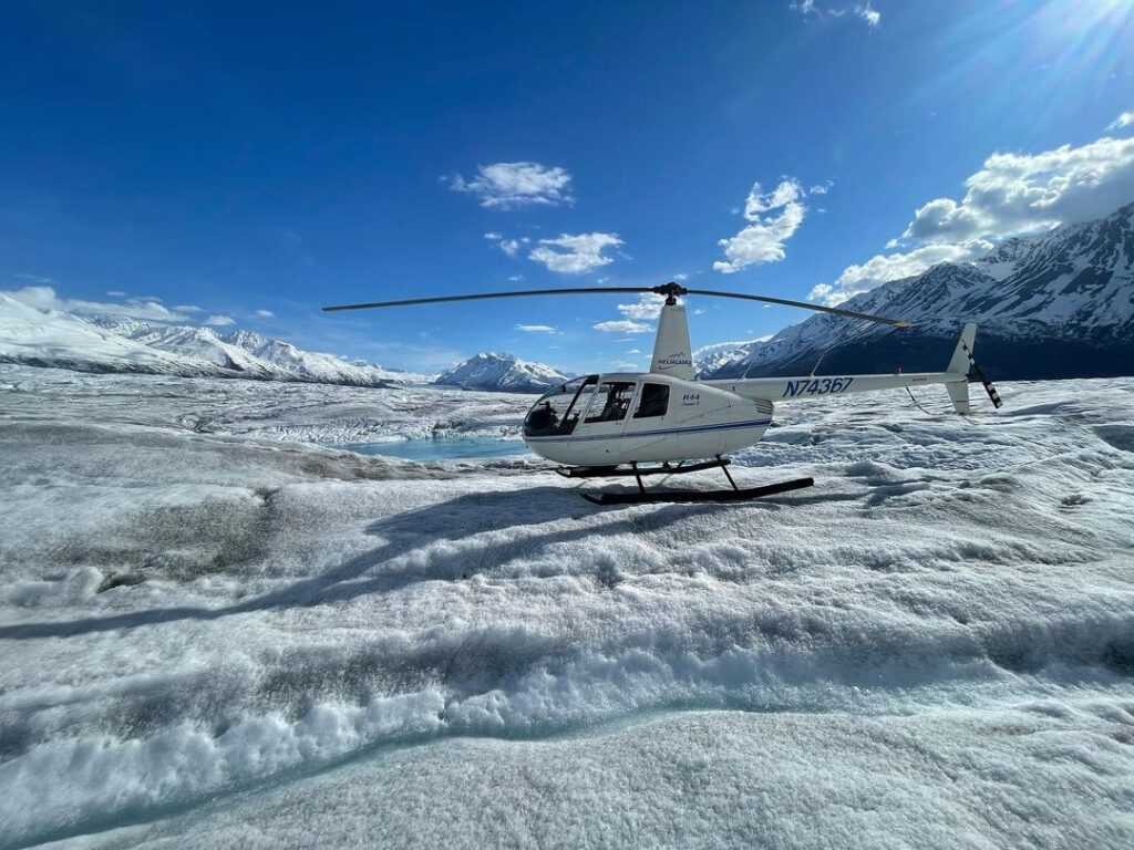 Heli Alaska Glacial Landing