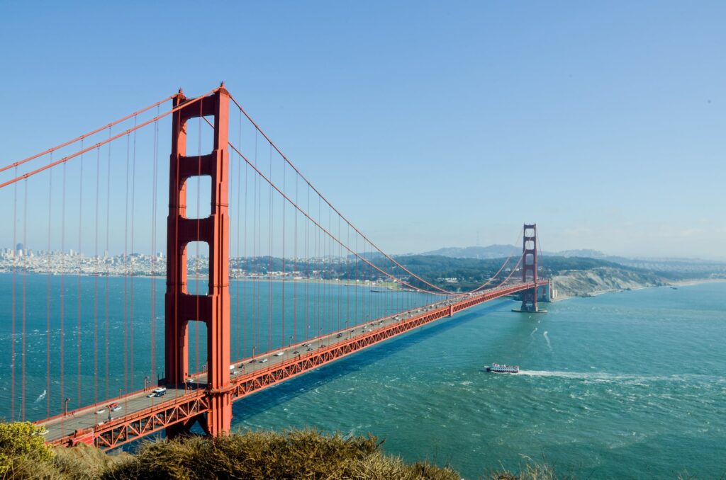 Golden Gate bridge in California