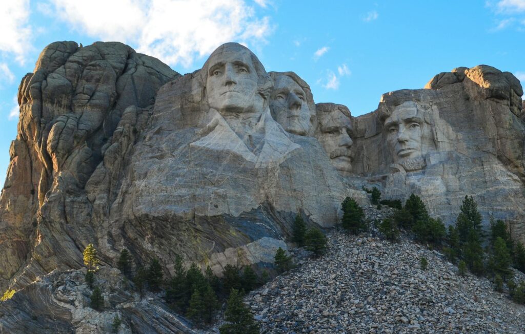 Mount Rushmore in South Dakota.