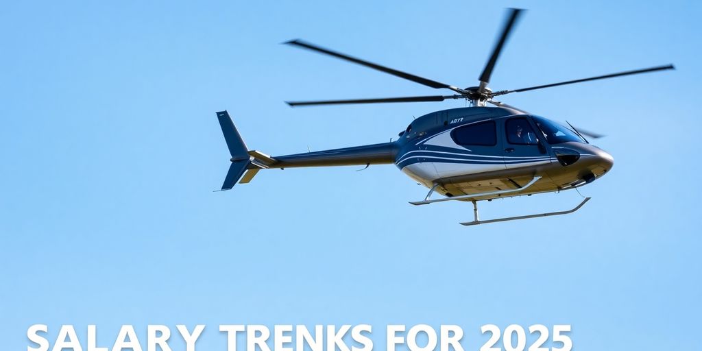 Helicopter flying in a clear blue sky.
