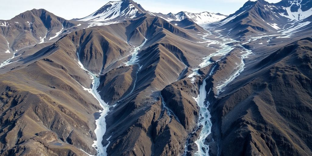 Seismic fault line in Alaska after the earthquake.