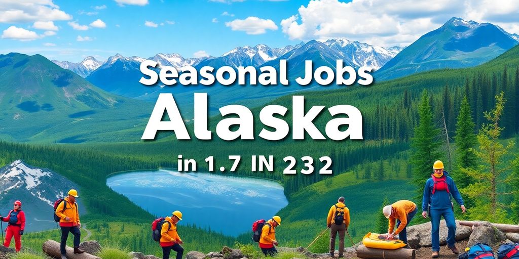Seasonal jobs in Alaska with beautiful outdoor scenery.
