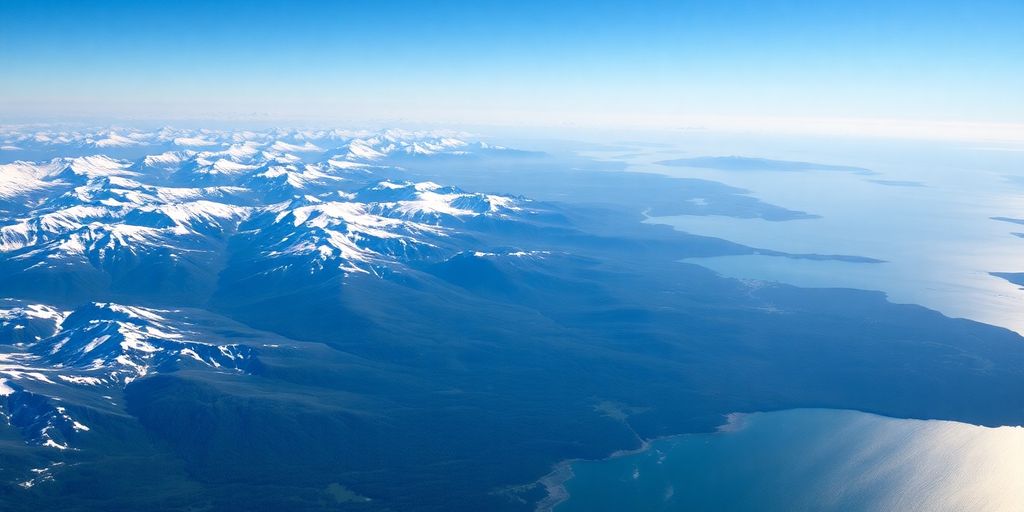Aerial view of Alaska's stunning natural landscape.