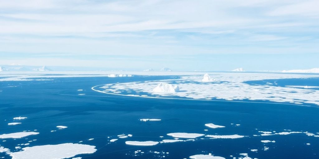 Bering Strait view from Alaska towards Russia.