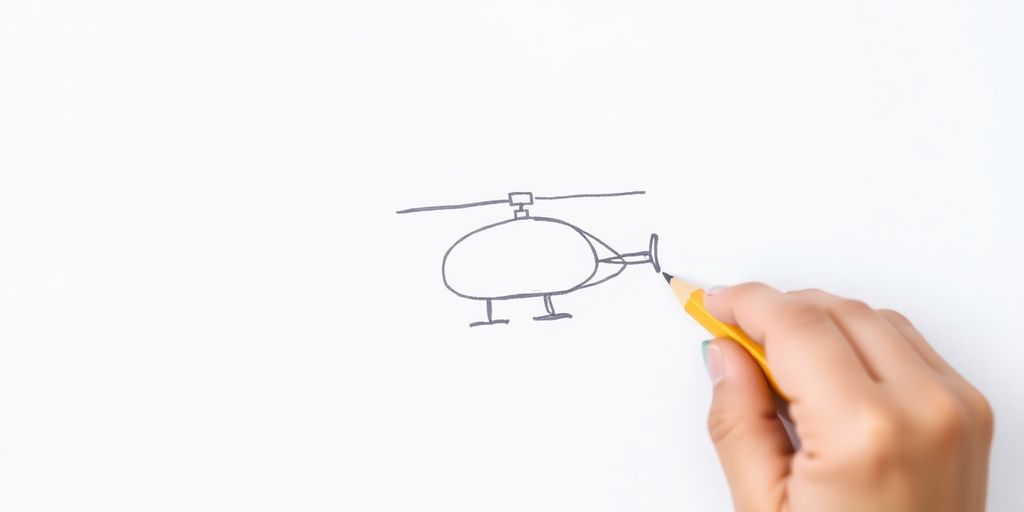 Simple helicopter drawing.
