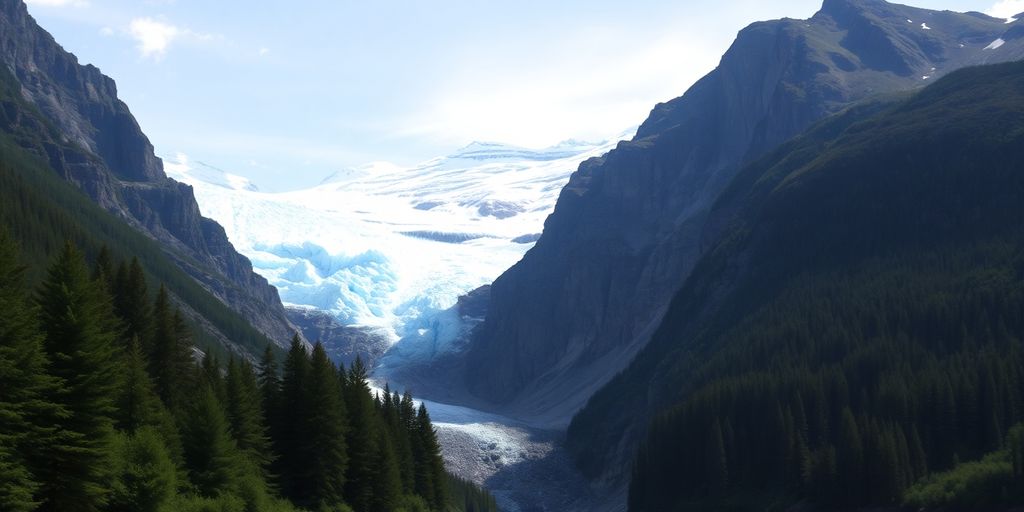 Glacier and mountains near Juneau, Alaska