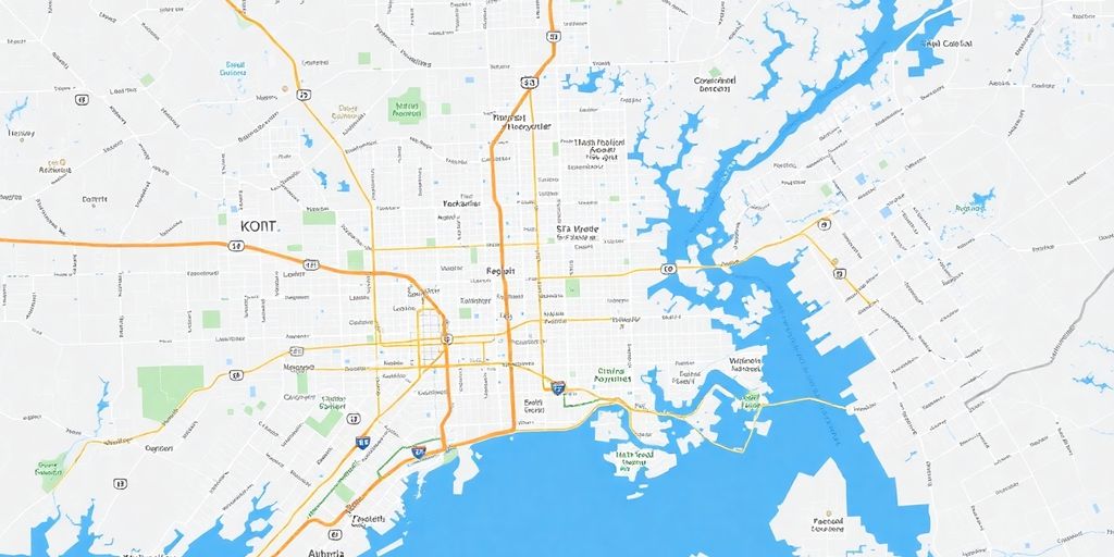 A detailed street map of the city of Anchorage, Alaska.