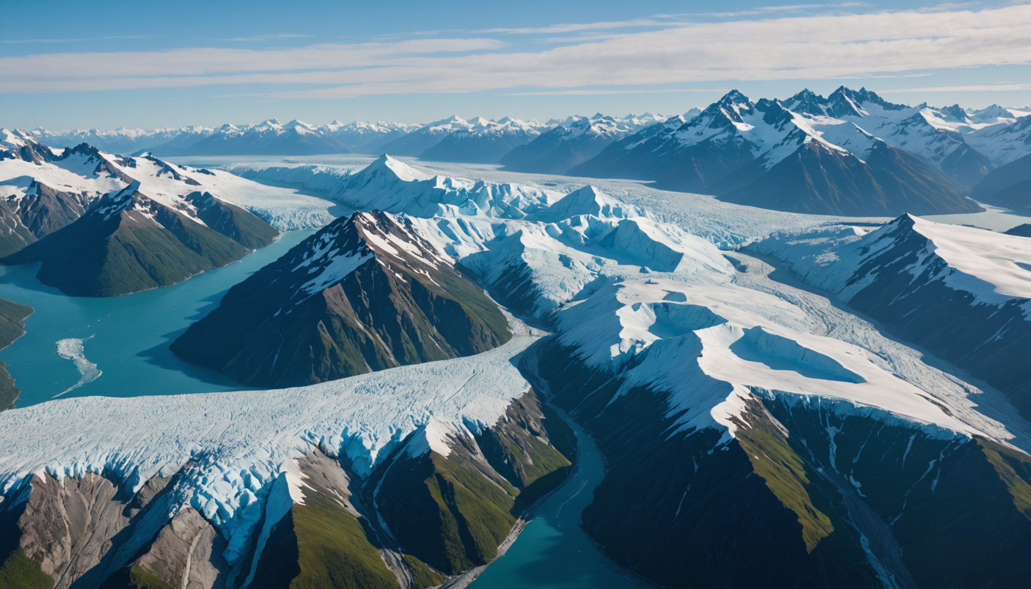Aerial view of Knik Glacier