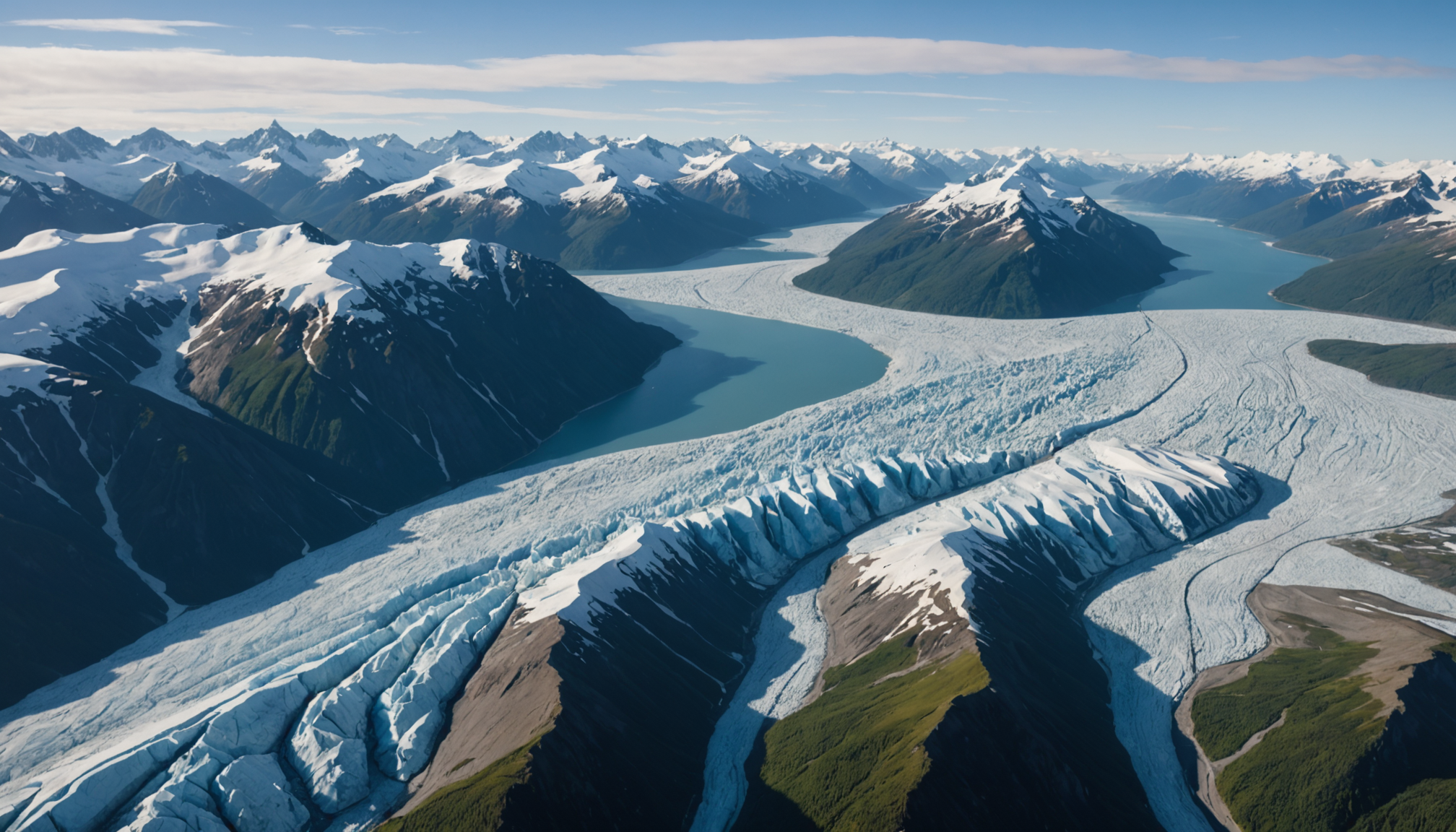 Aerial view of Knik Glacier