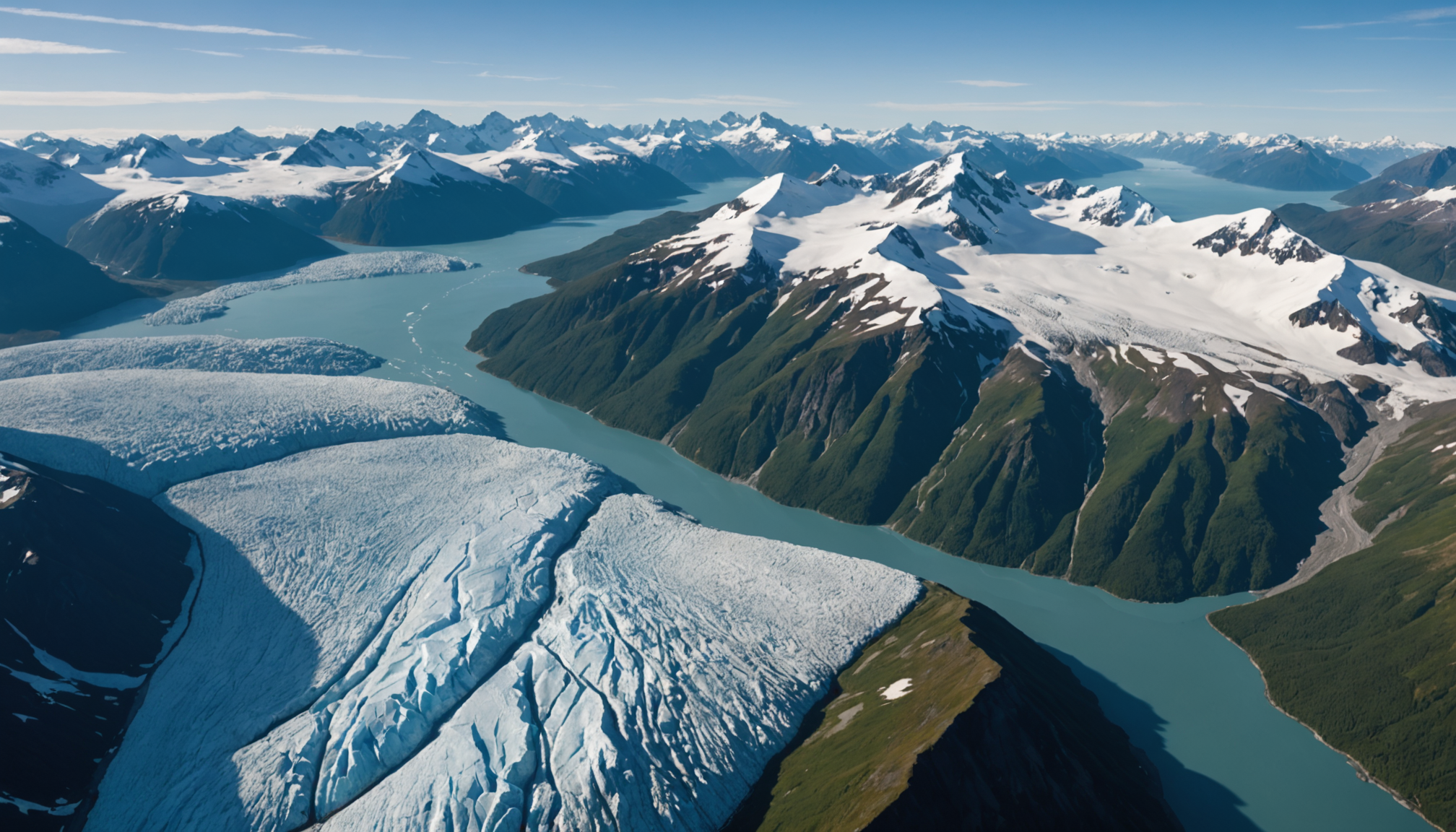 Aerial view of Valdez Glacier