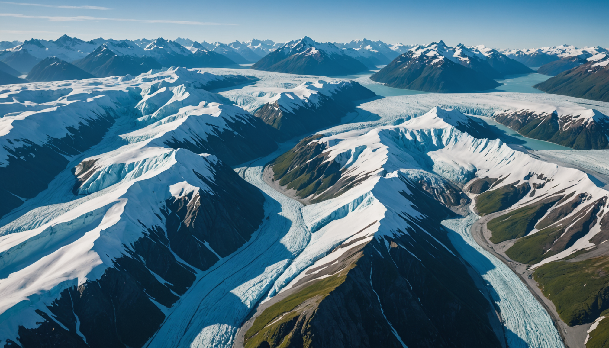 Aerial view of Knik Glacier
