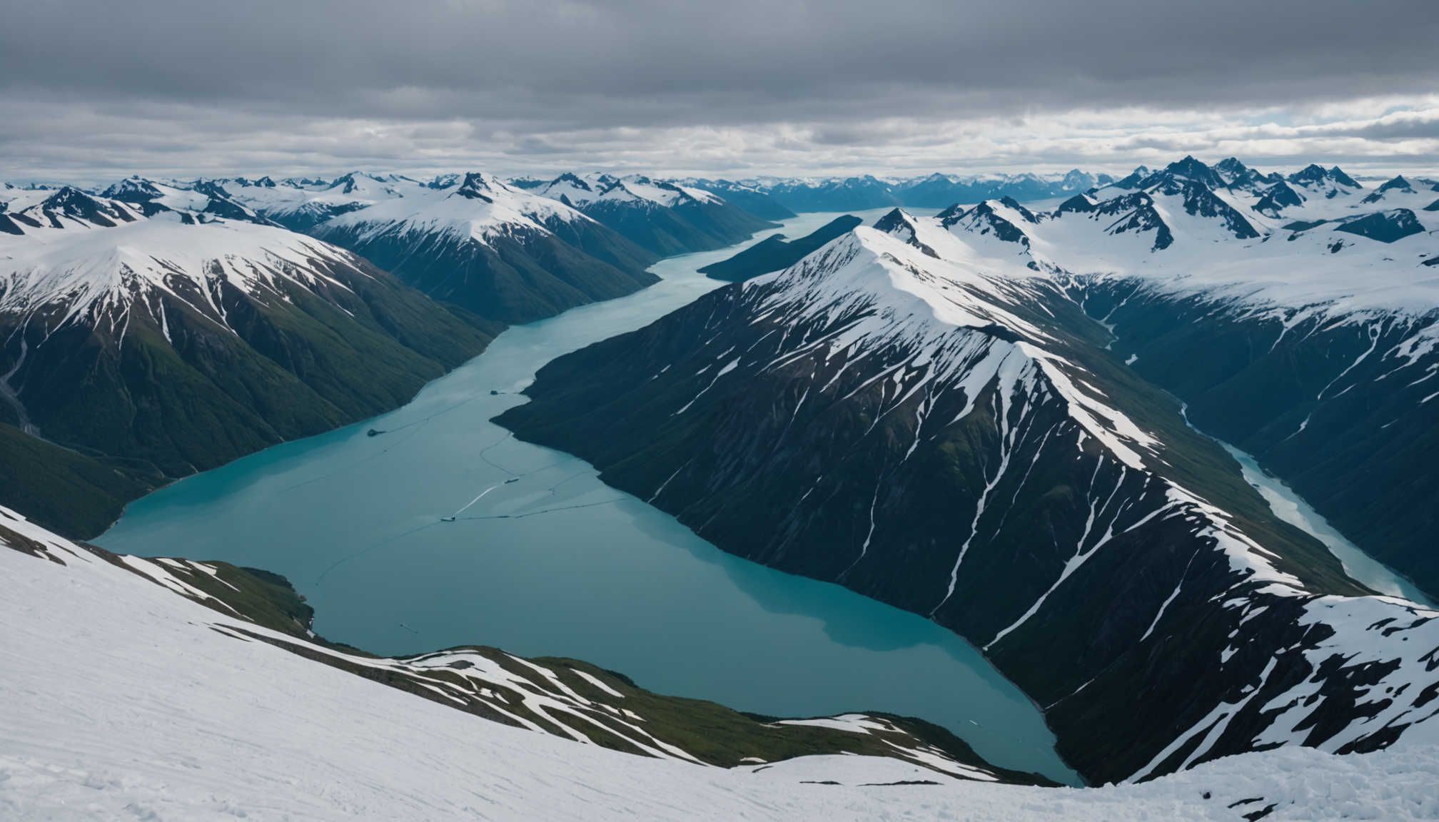 View of Anchorage with Chugach Mountains in the background