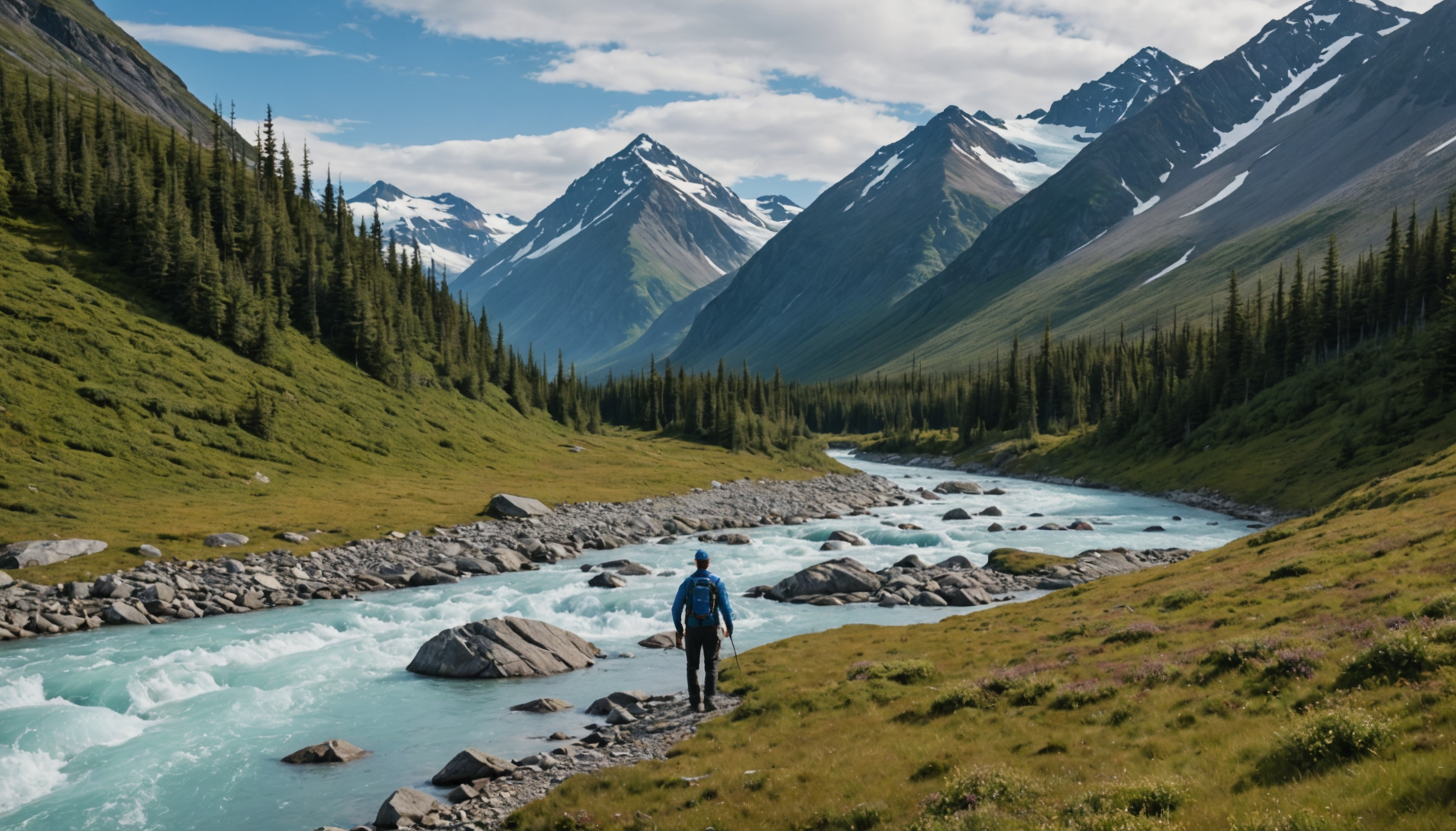 Hikers on Winner Creek Trail in Girdwood, Alaska
