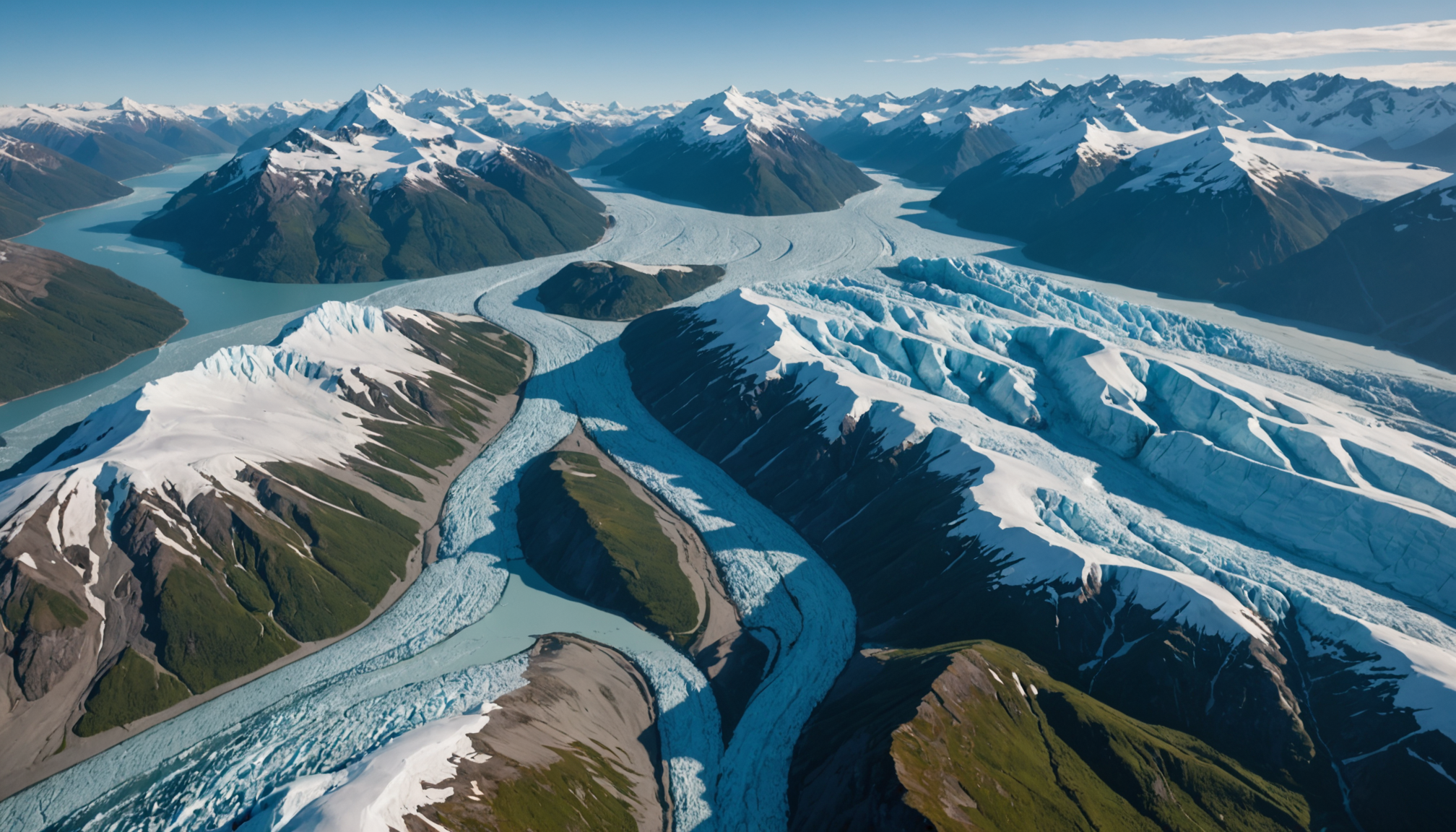 Aerial view of Knik Glacier