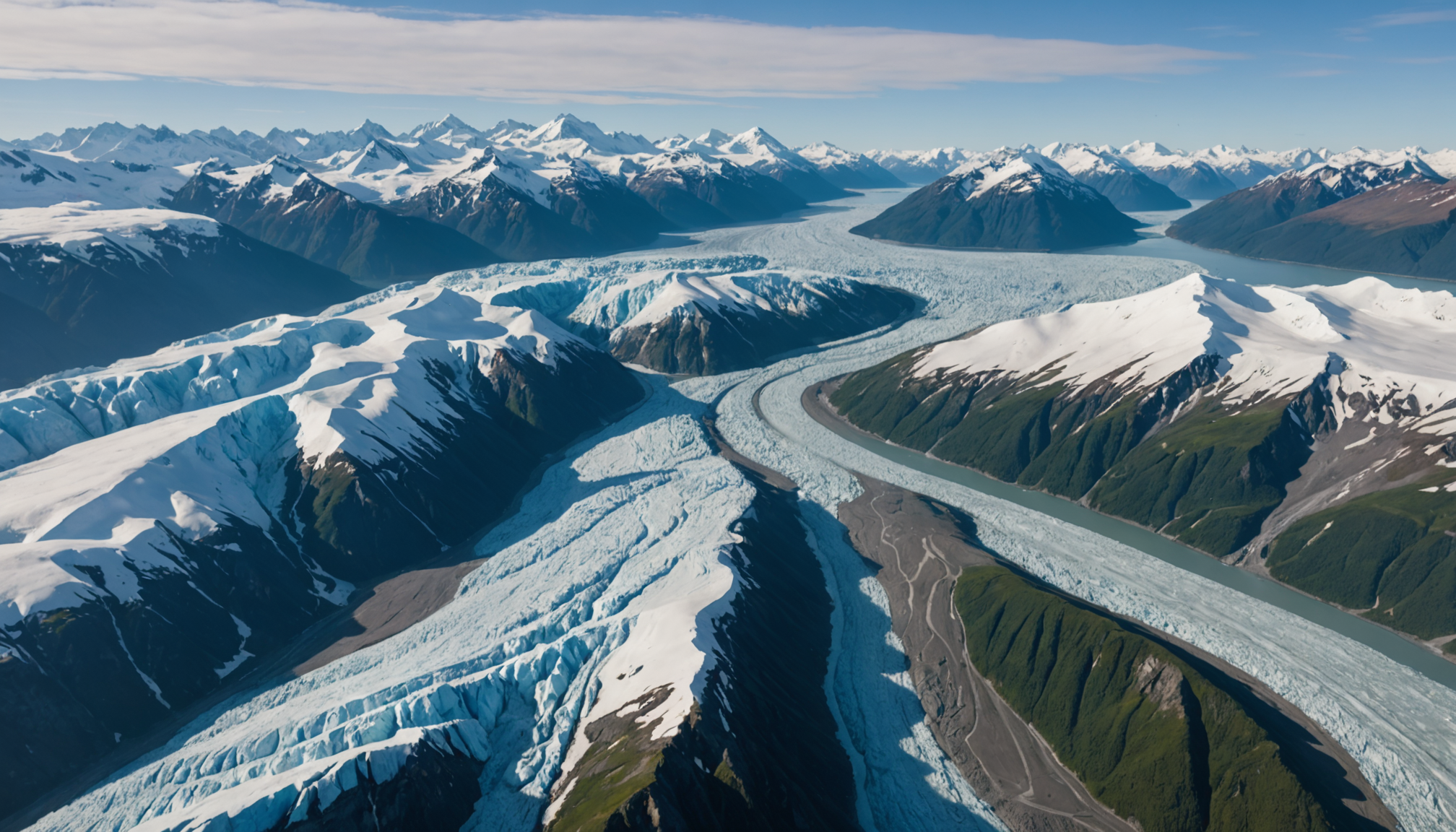 Aerial view of Knik Glacier