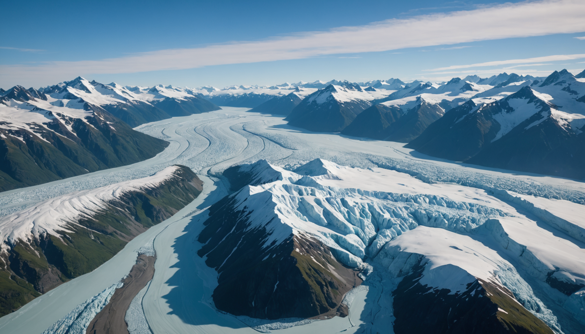 Aerial view of Valdez Glacier