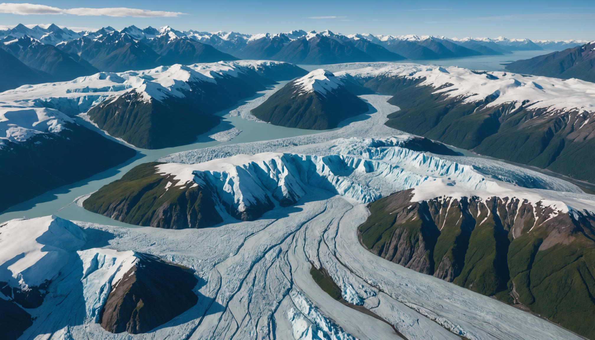 Aerial view of Knik Glacier