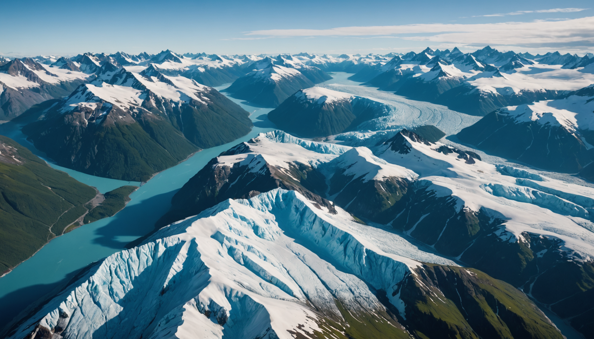 Knik Glacier aerial view