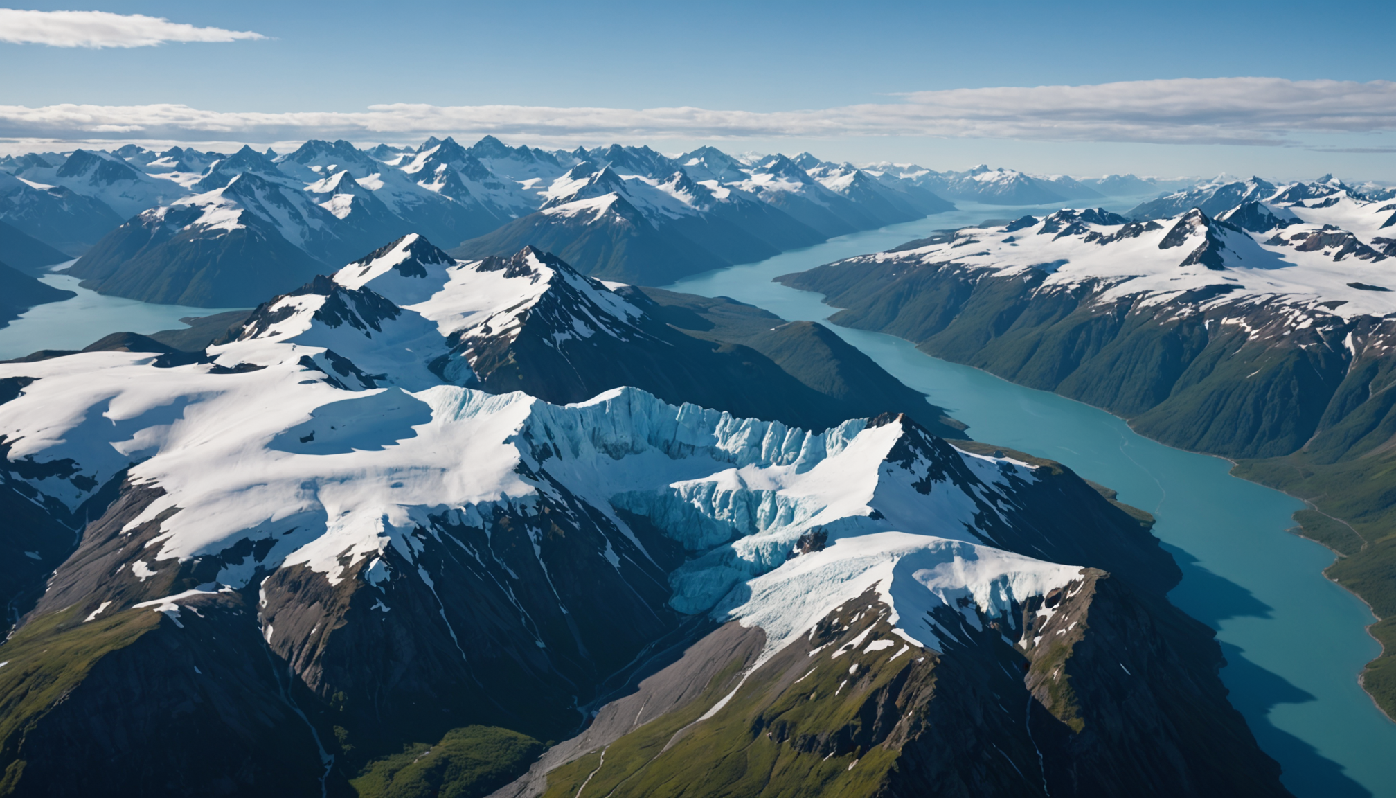 Aerial view of Prince William Sound