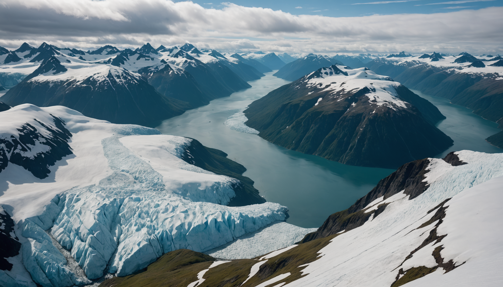 Misty Fjords from above on a clear day