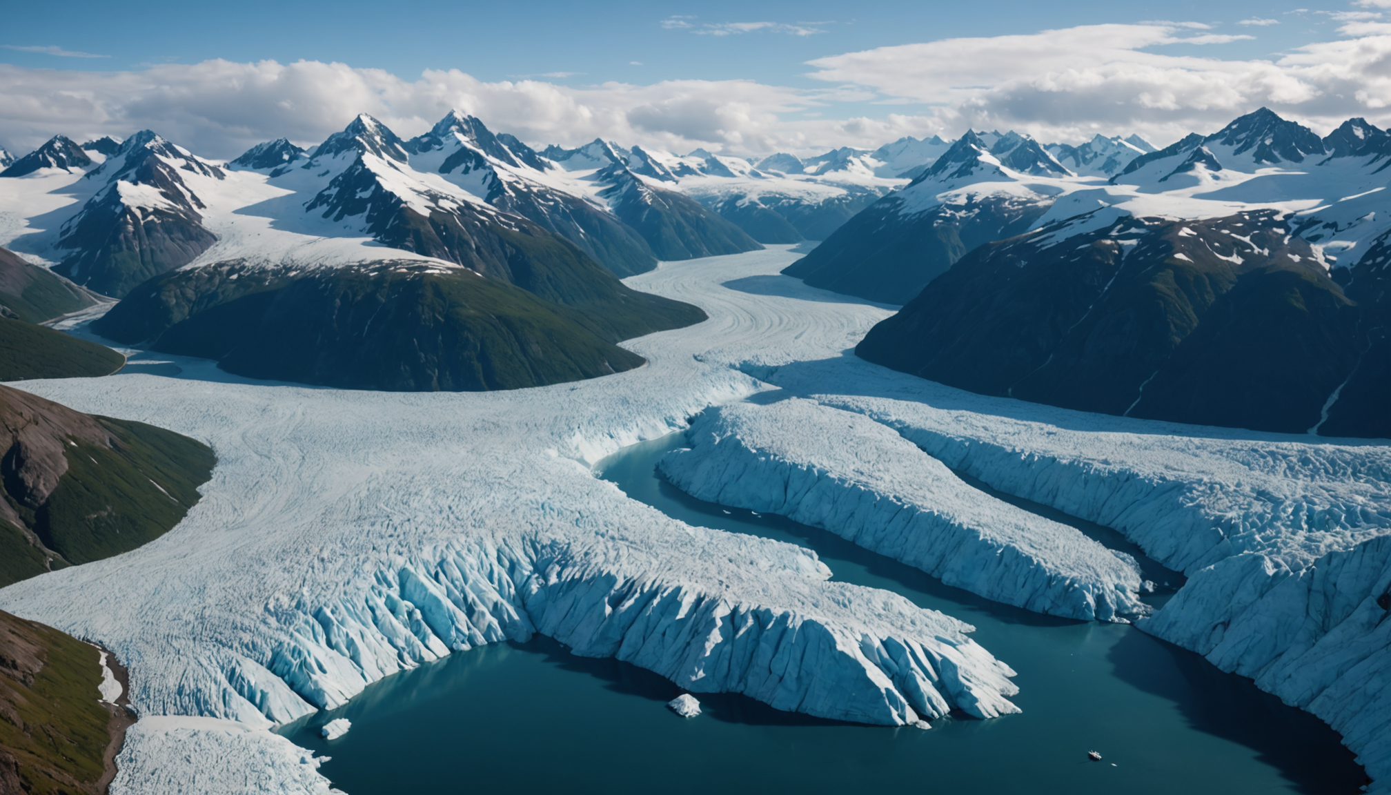 Stunning view of Prince William Sound with glaciers