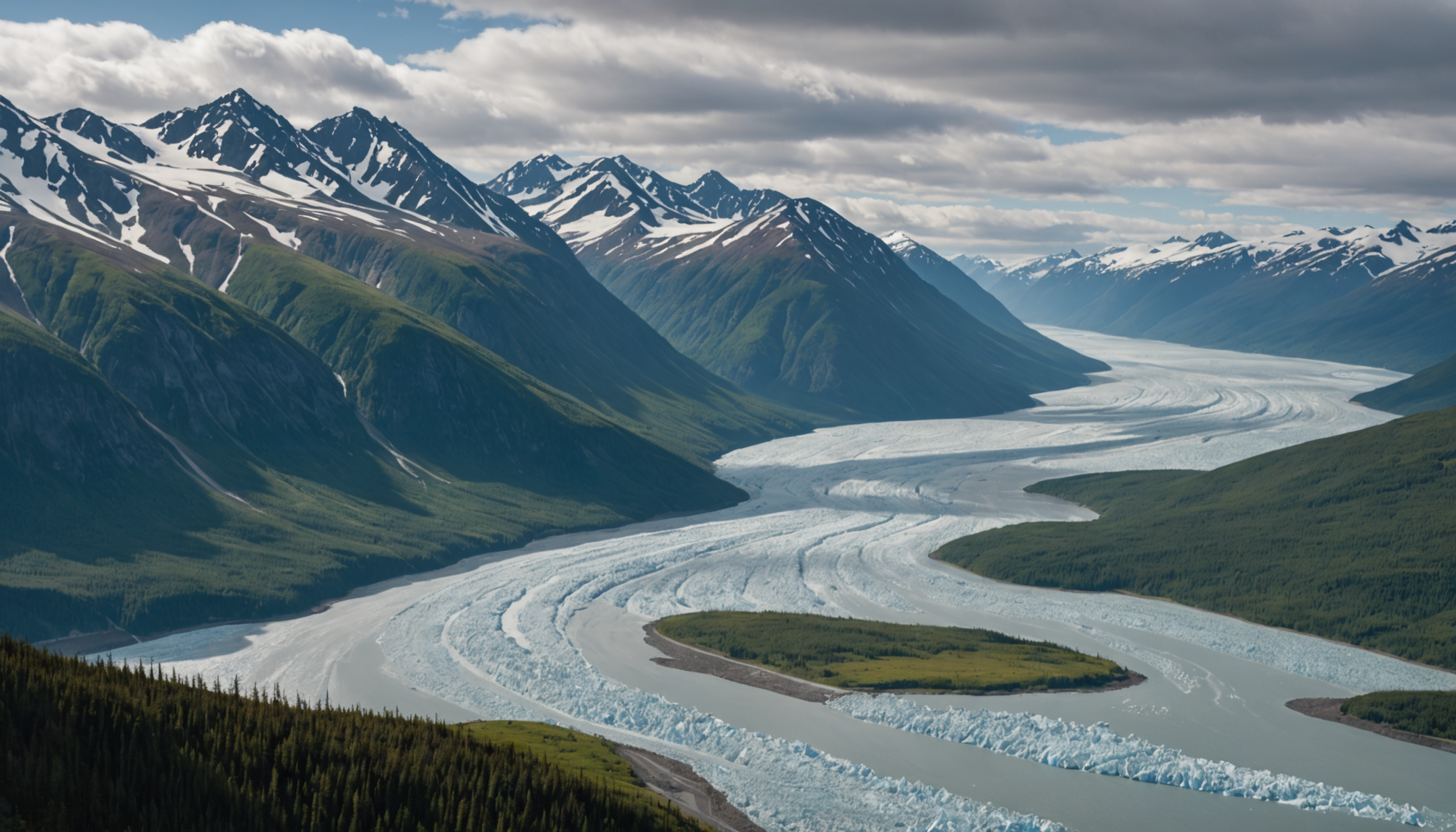 Scenic view of Turnagain Arm along the Seward Highway