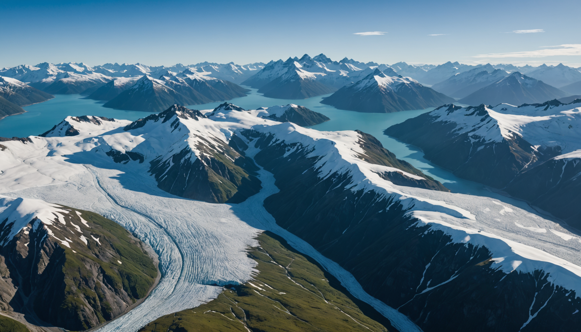 Aerial view of the Chugach Mountains