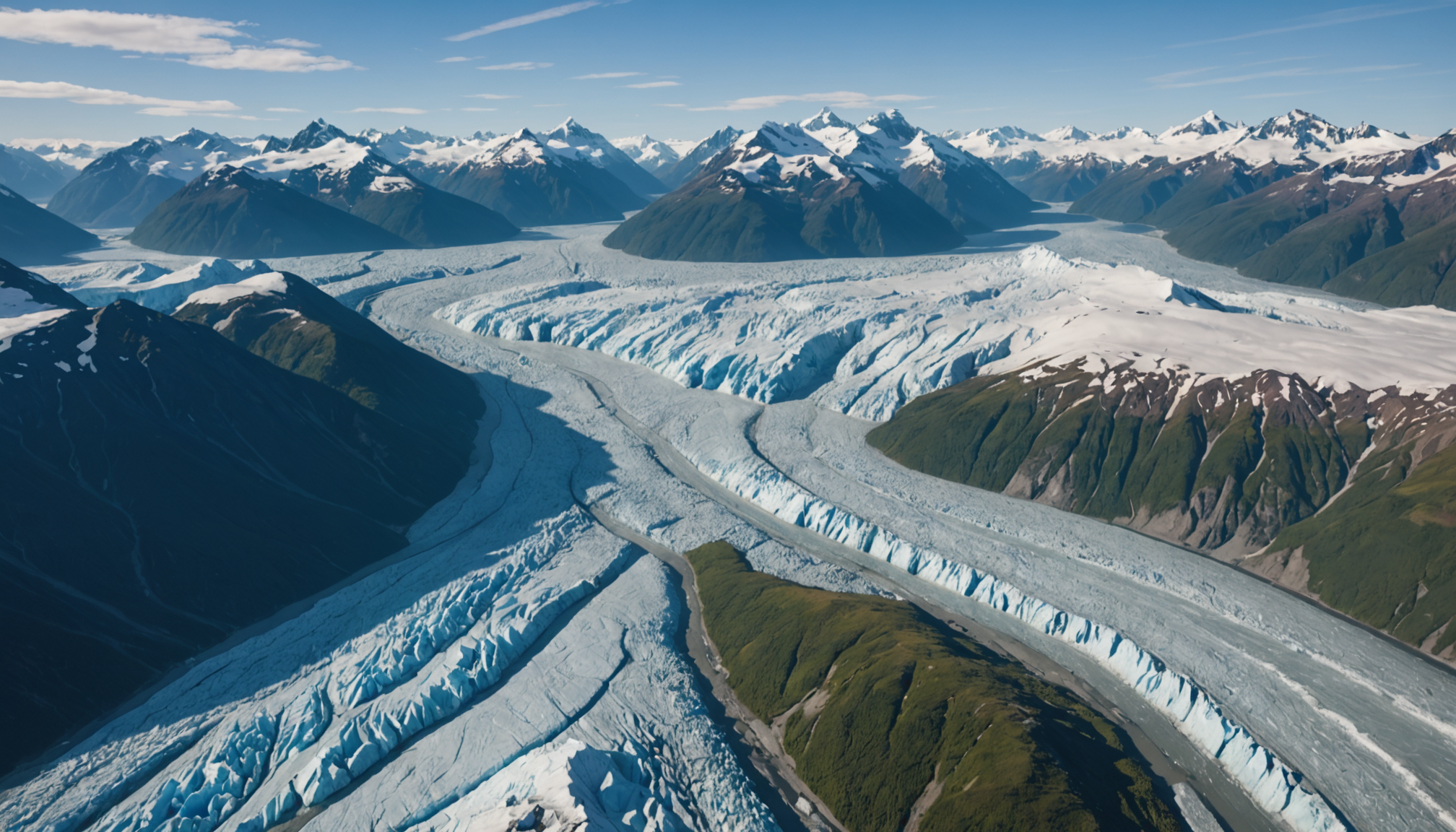 Aerial view of Knik Glacier