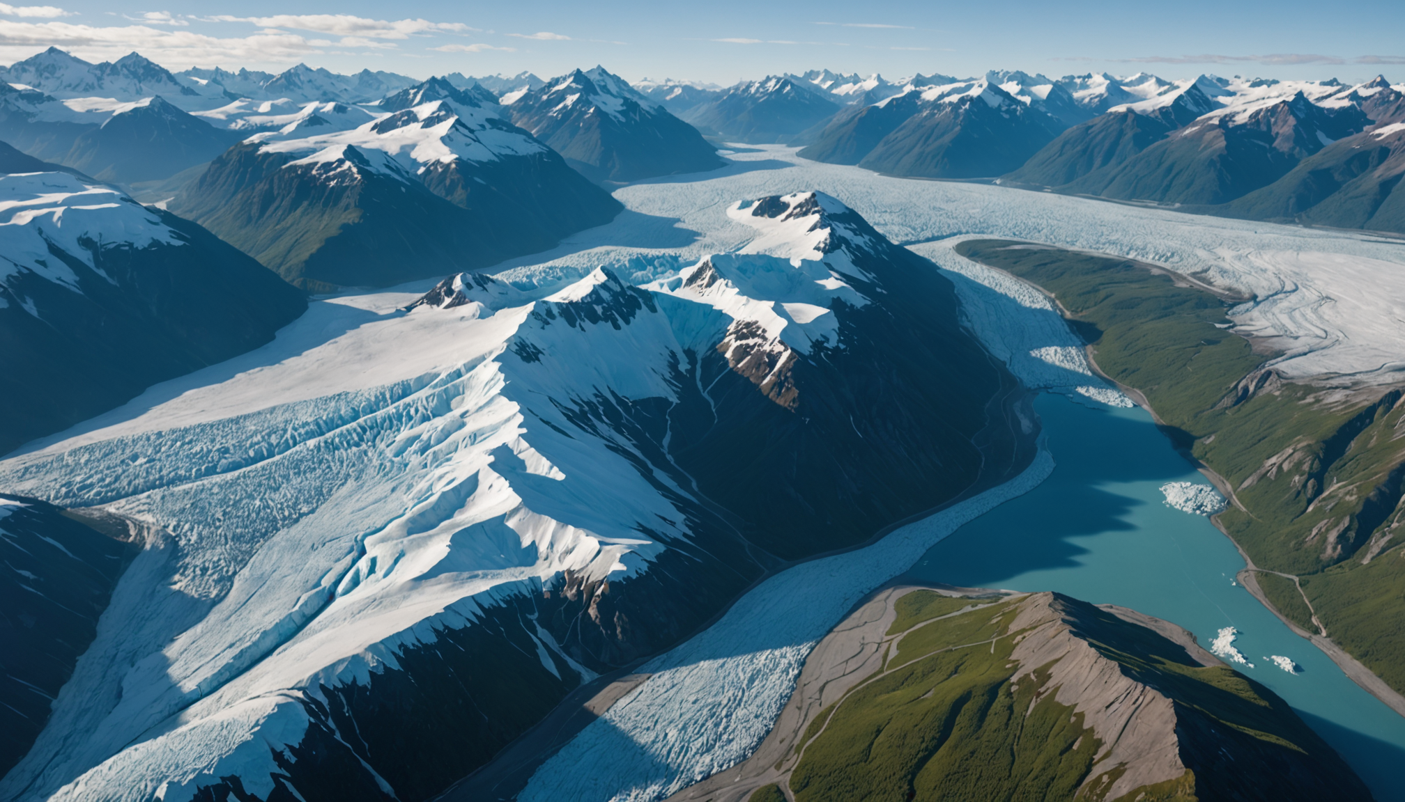 Aerial view of Knik Glacier