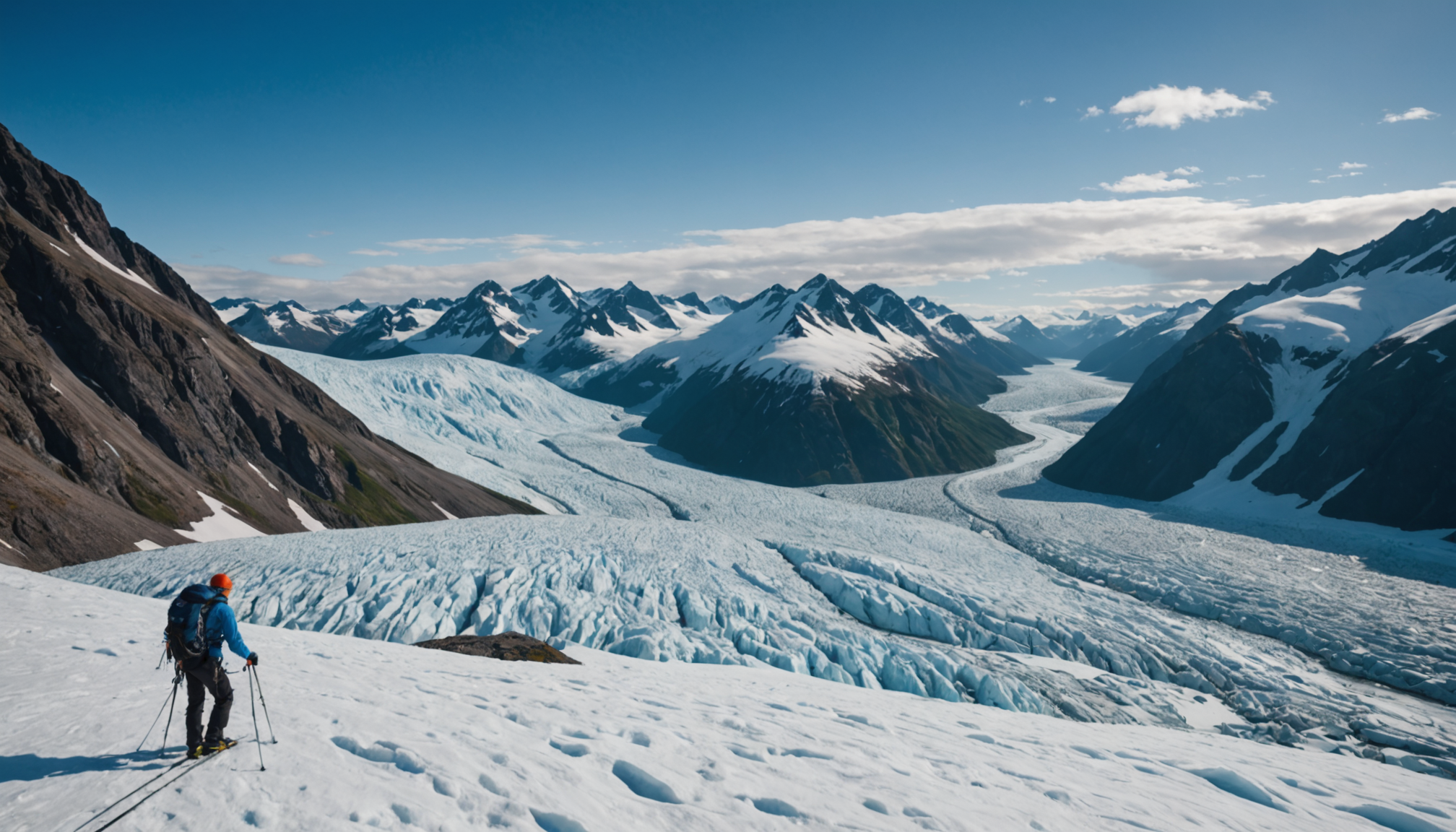 Ice climbers on the Matanuska Glacier