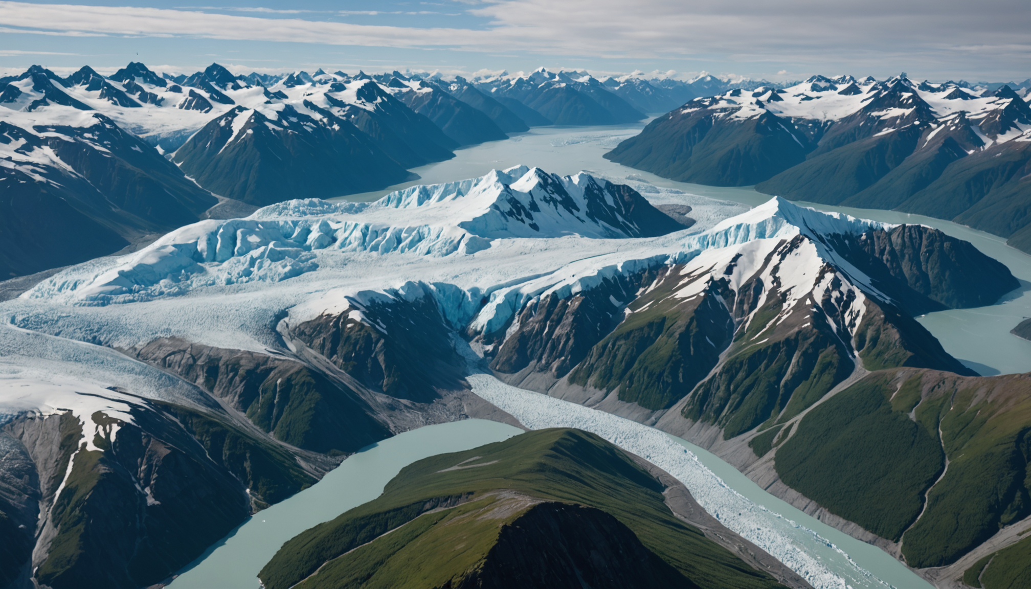 View of Knik Glacier from helicopter