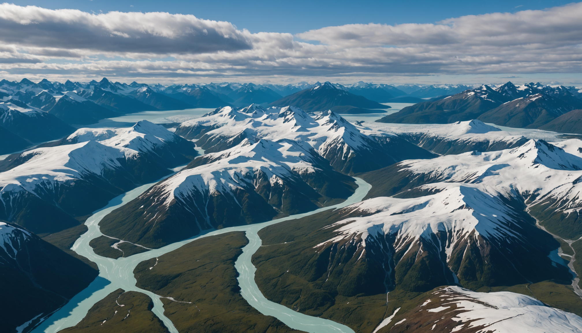 Aerial view of Matanuska Glacier
