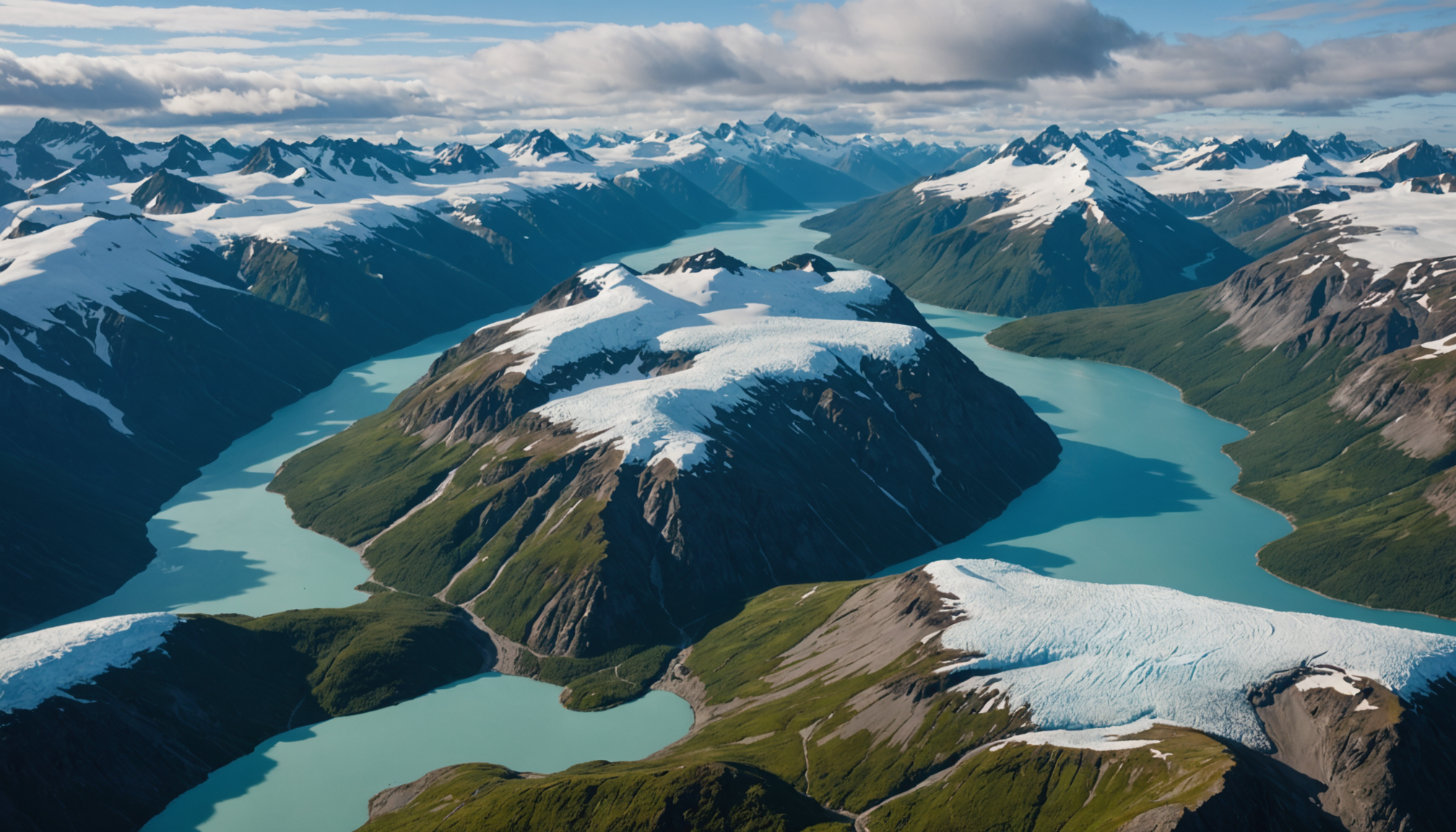 Aerial view of Palmer's stunning landscapes