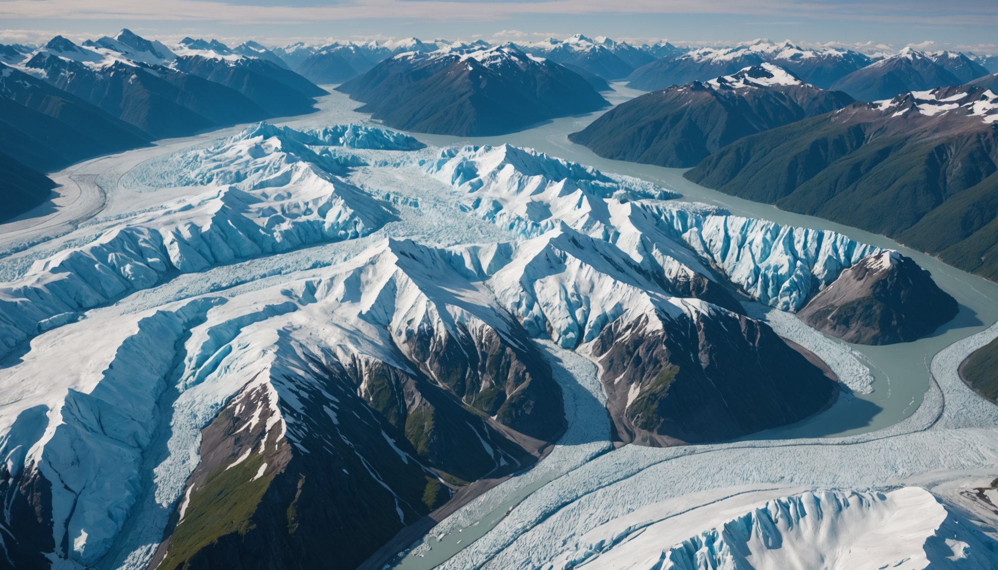 Aerial view of Knik Glacier