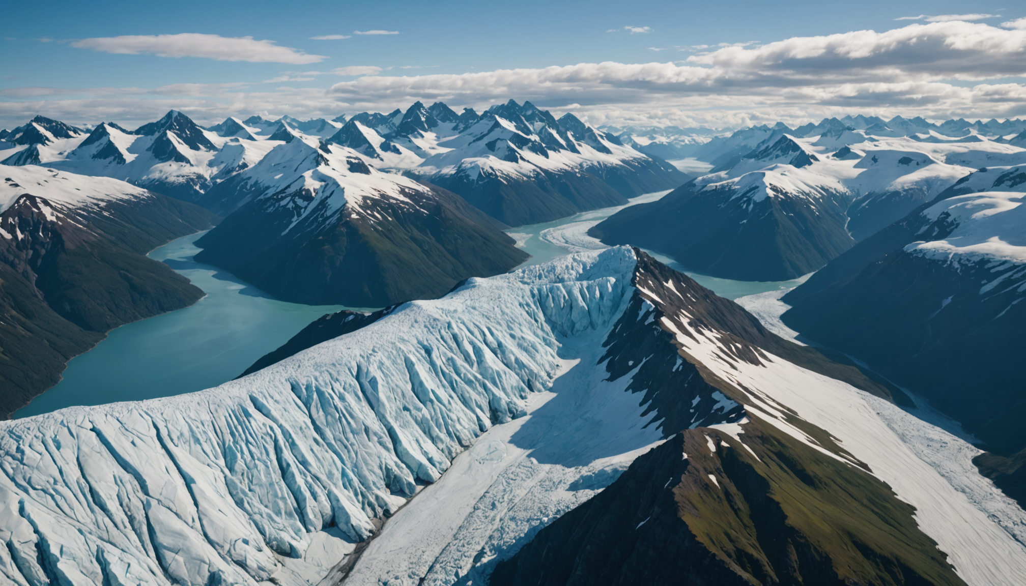 Snow-covered mountains in Alaska