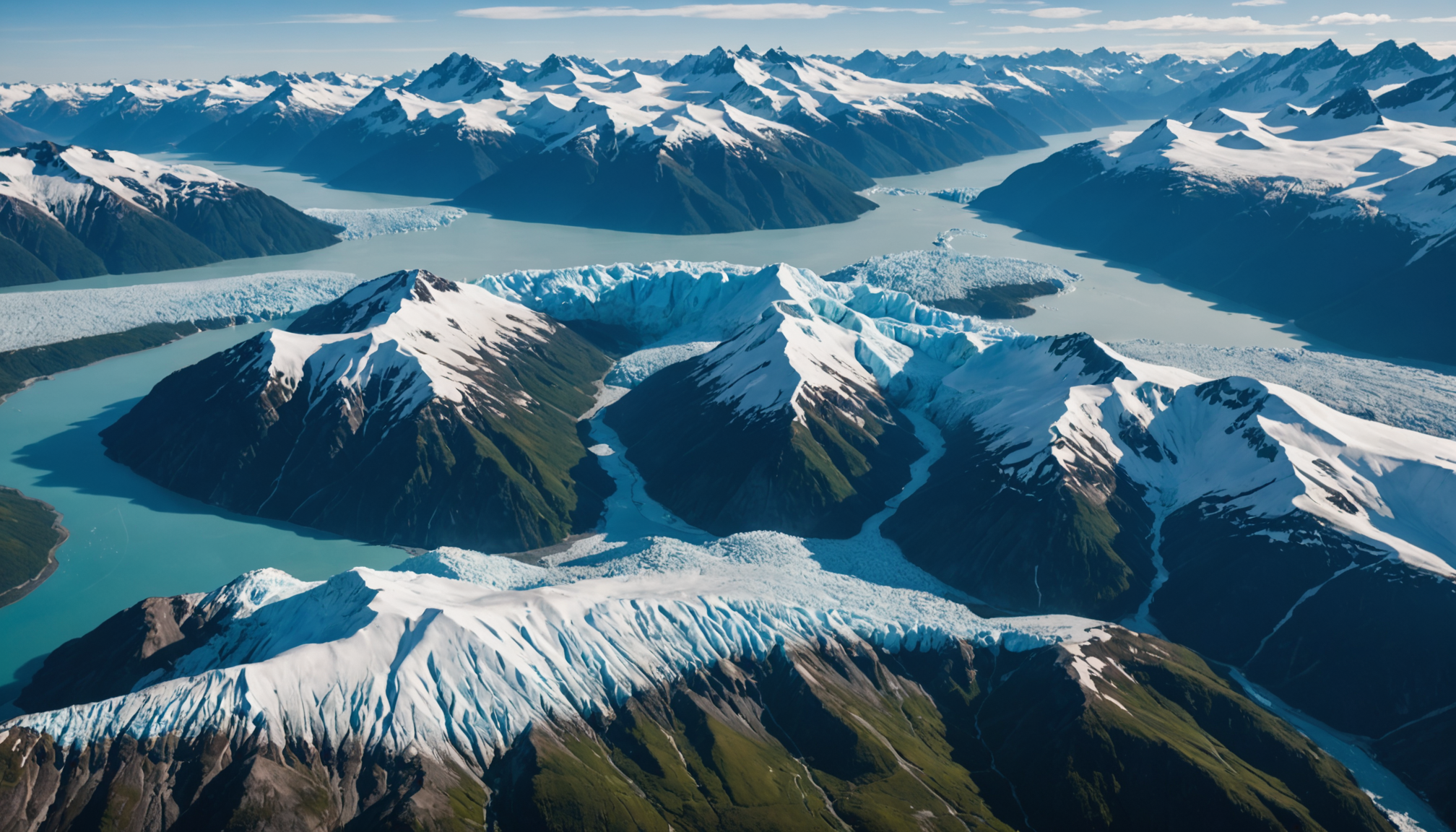 View of Knik Glacier from helicopter