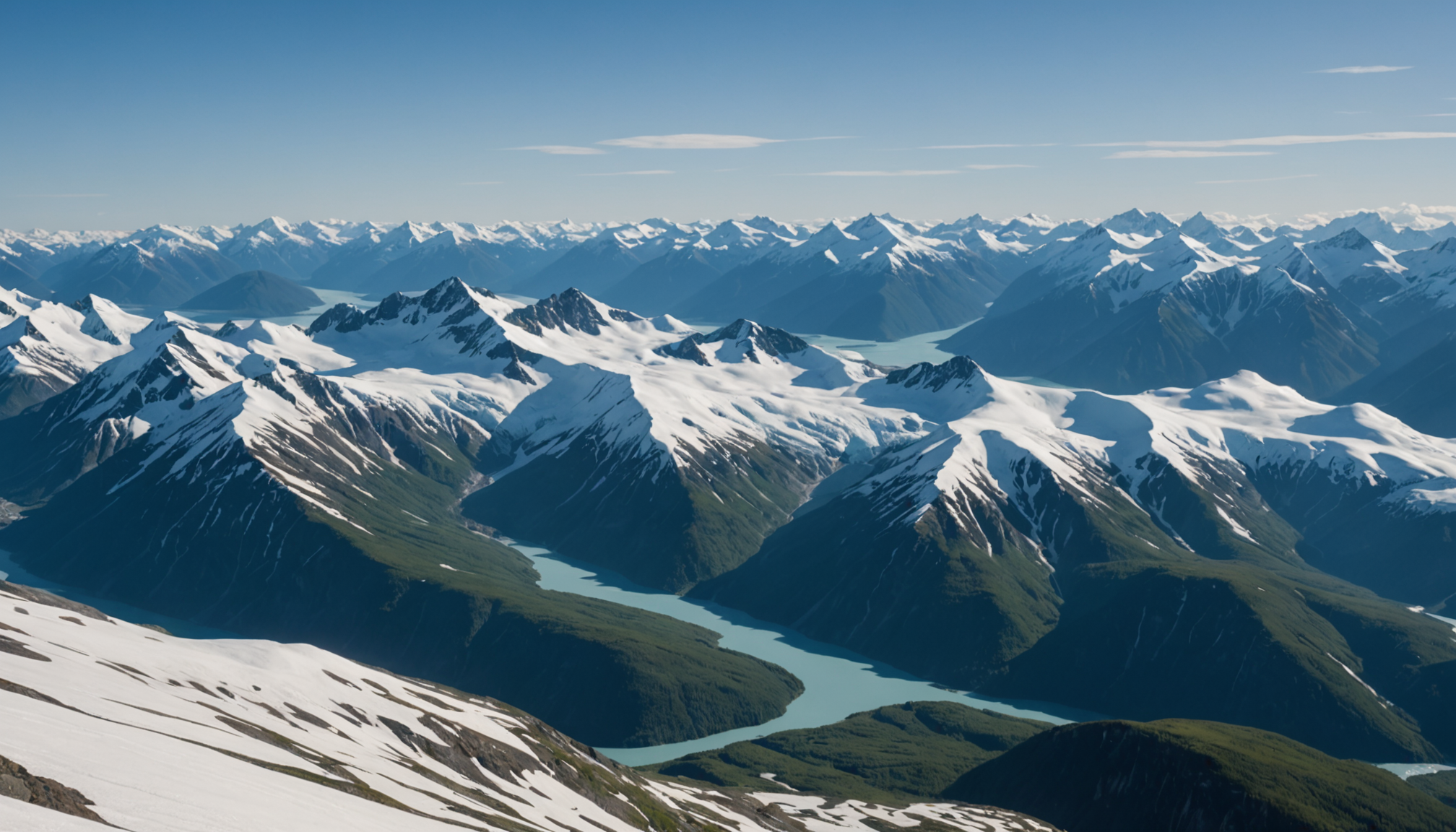 View of Matanuska Valley from a helicopter