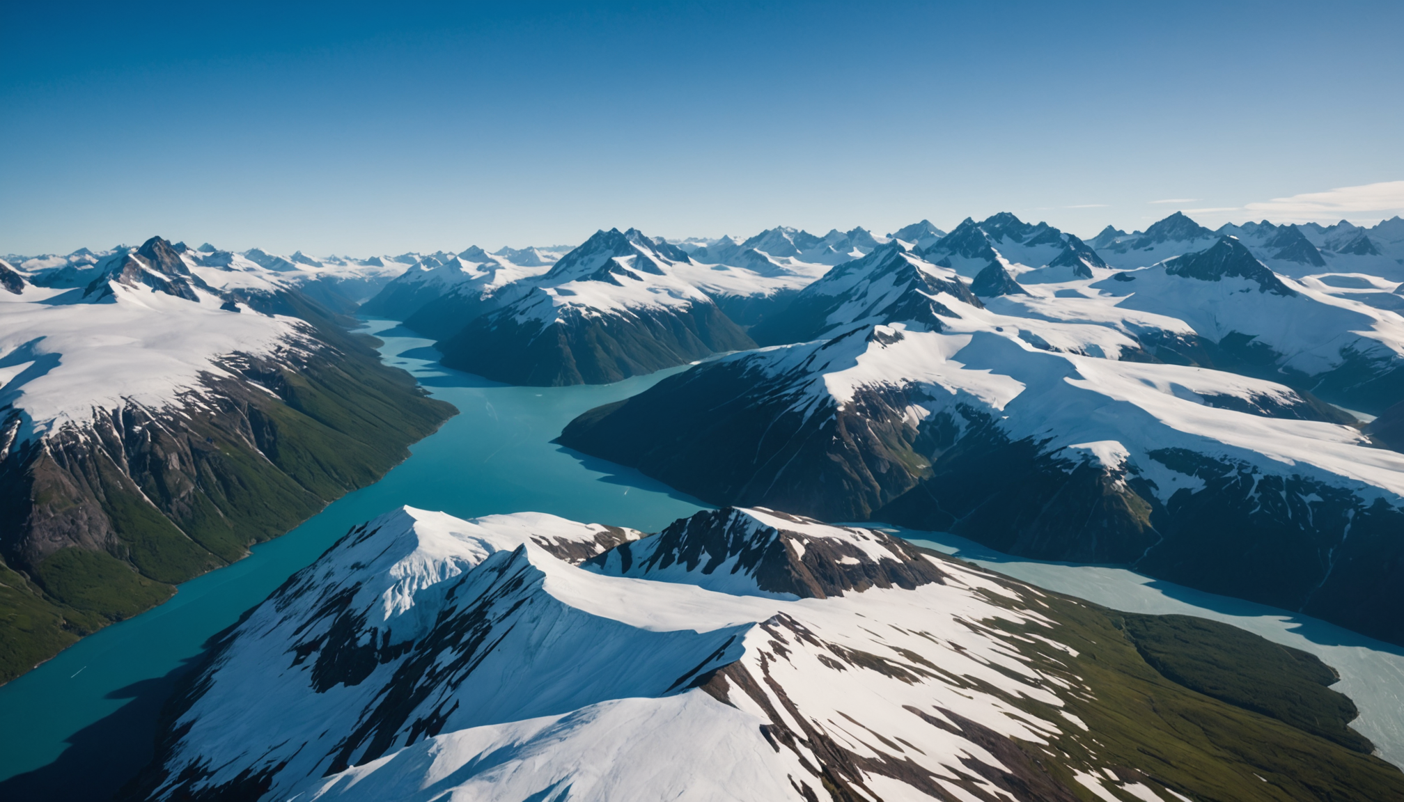 View from helicopter over Matanuska Valley