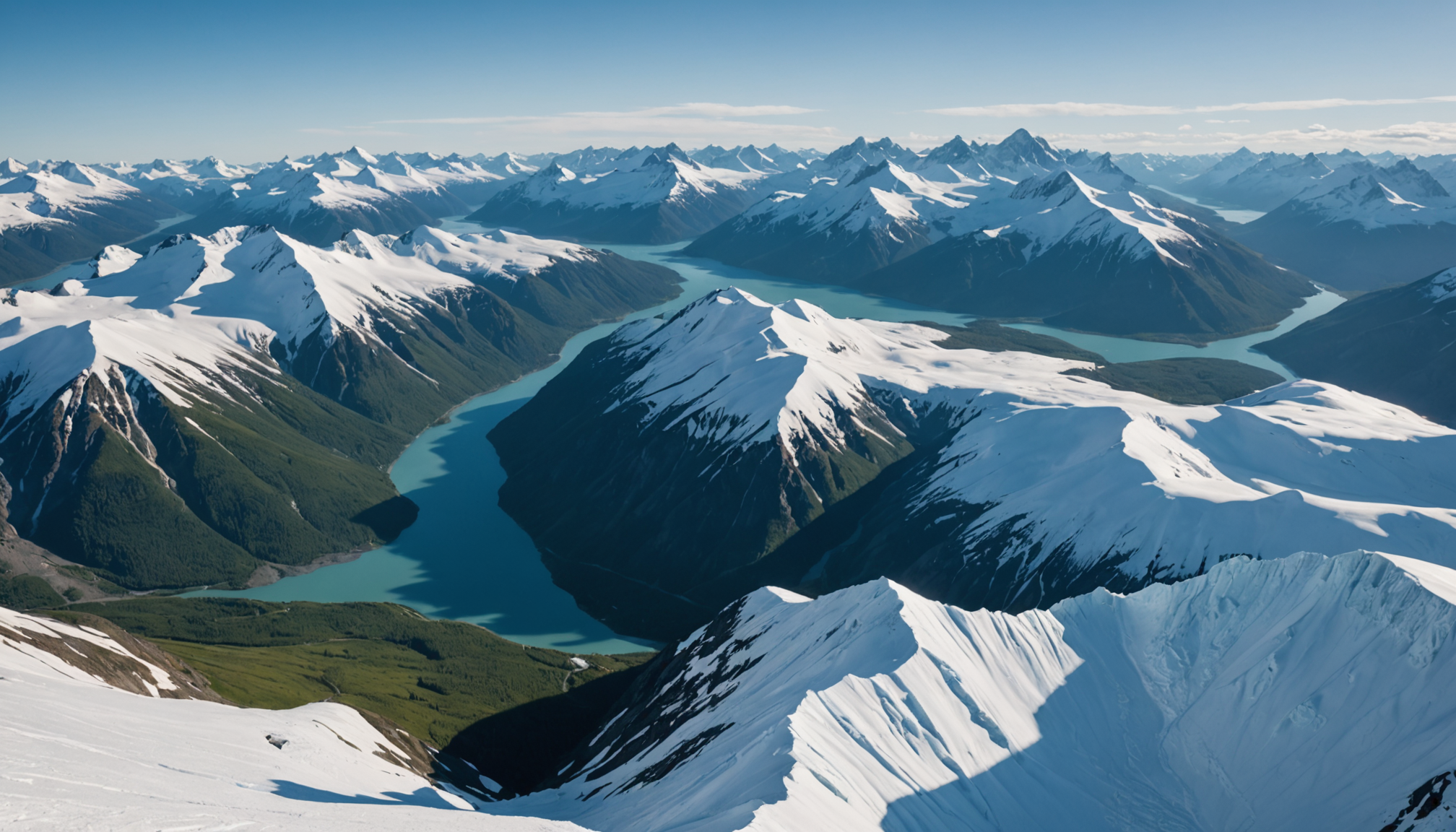 View of Talkeetna Mountains from a helicopter