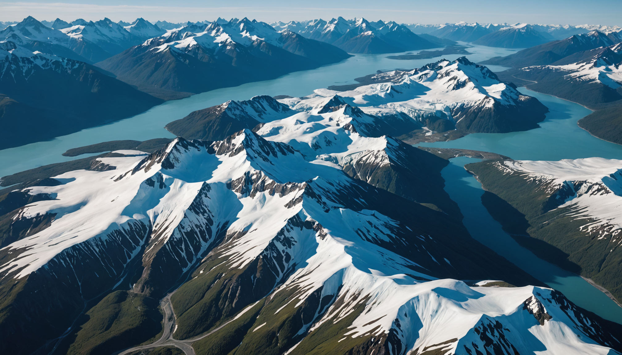 Aerial view of Matanuska Glacier
