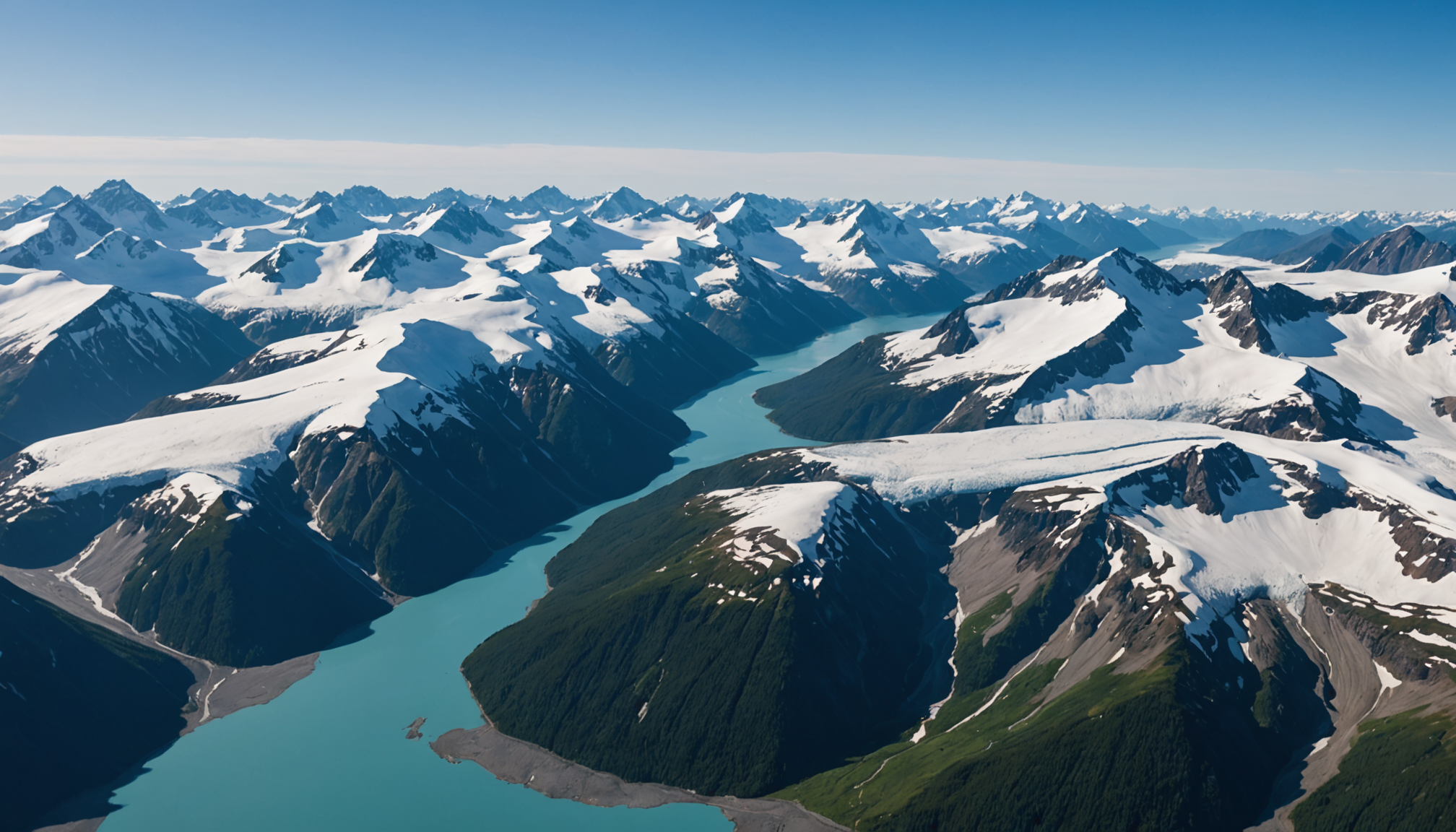 Aerial view of Prince William Sound