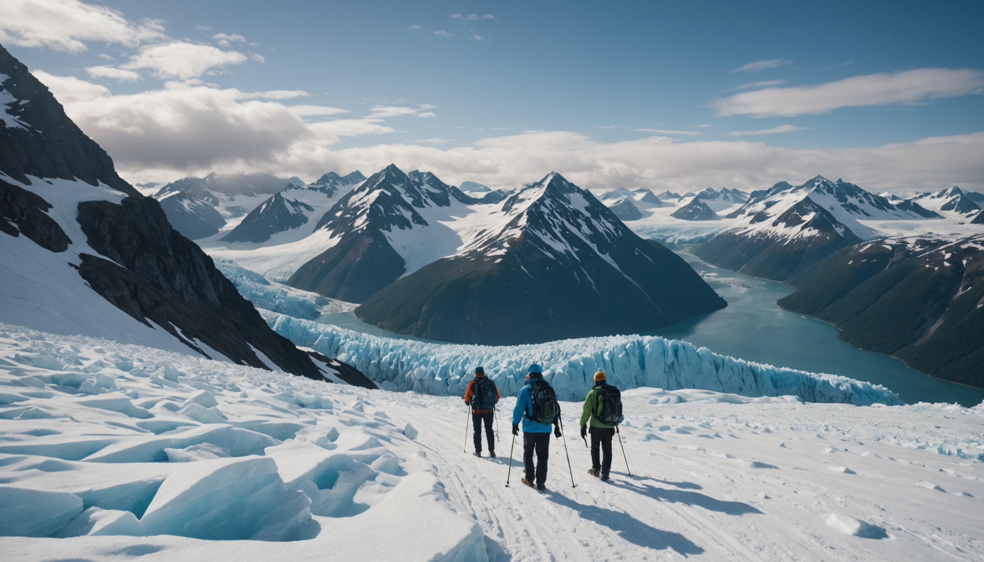 Passengers dressed in layers ready for a helicopter tour in the Chugach Mountains