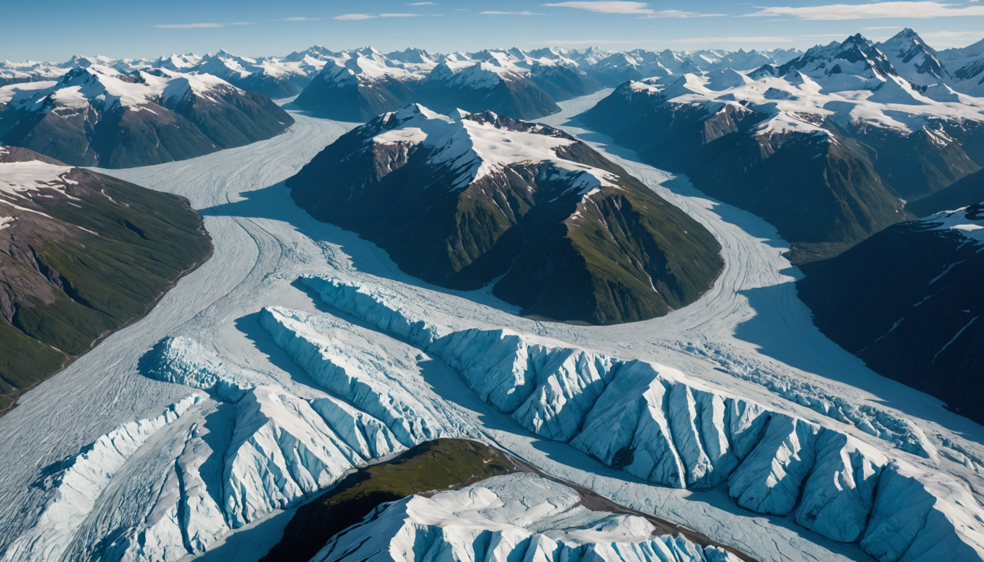 Knik Glacier aerial view