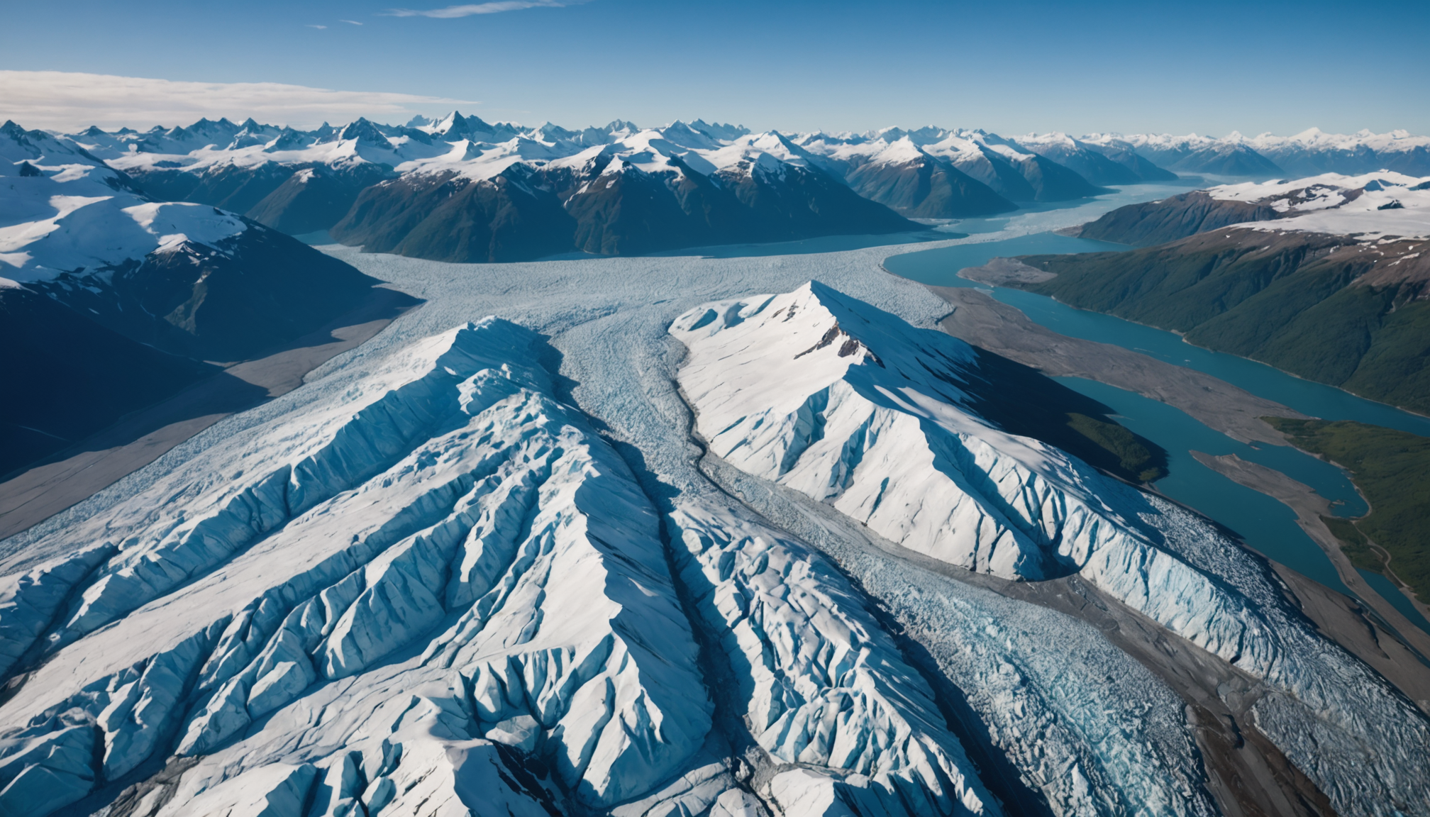 Aerial view of Knik Glacier