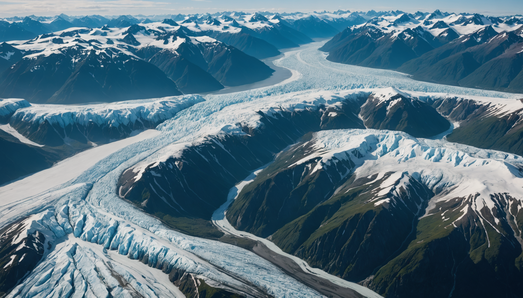 Aerial view of Knik Glacier