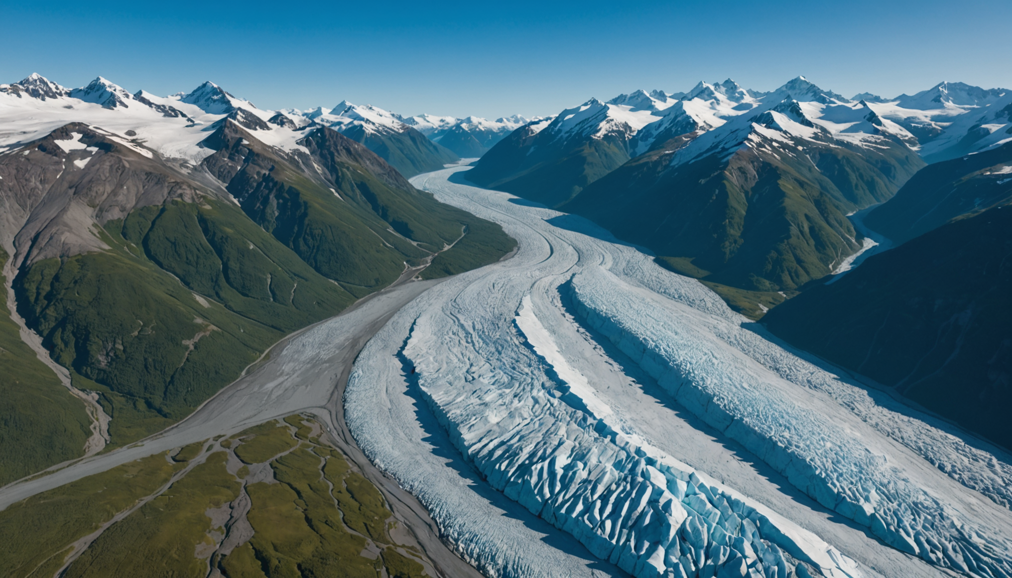 Aerial view of Knik Glacier