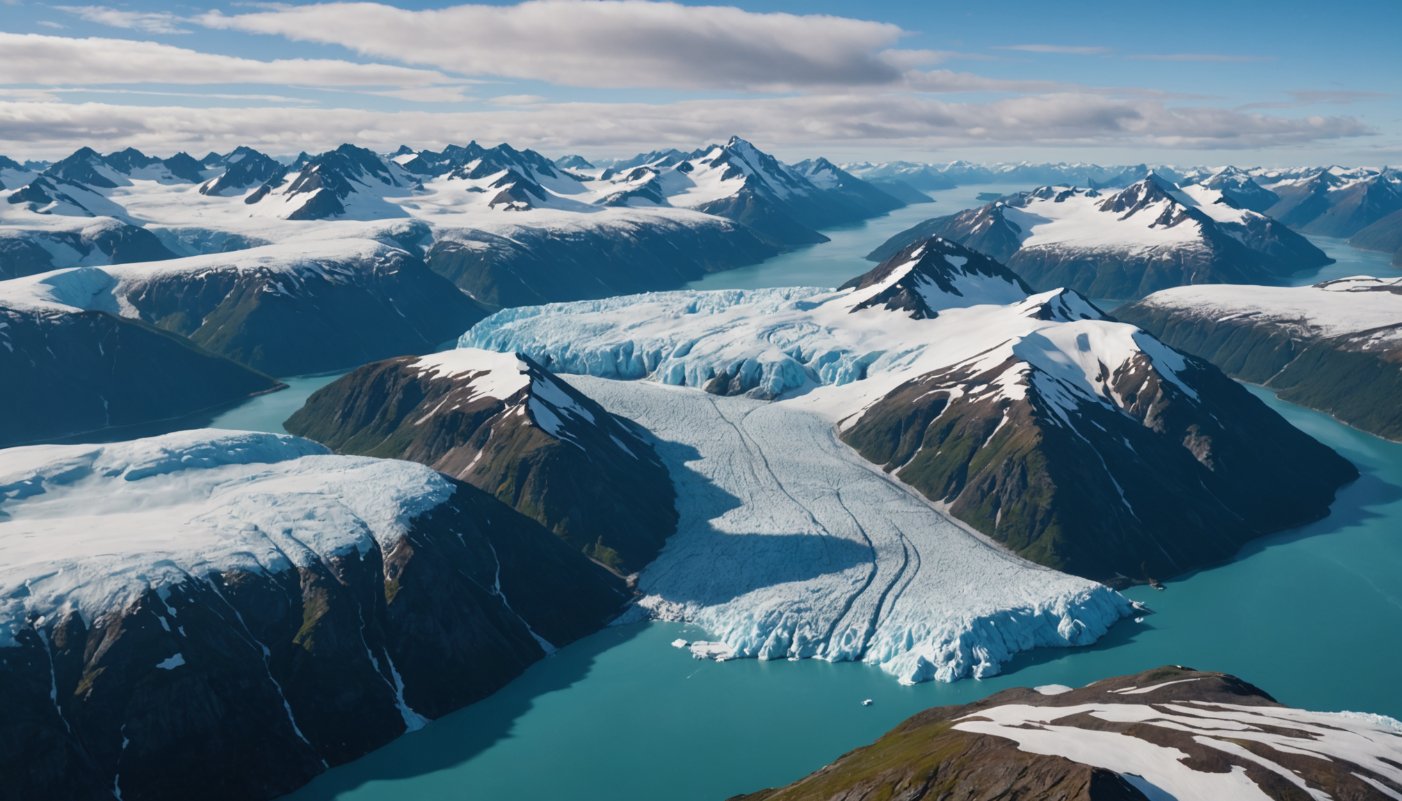 Aerial view of Prince William Sound